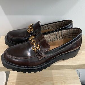 Circus by Sam Edelman Brown Loafers with Gold Accent